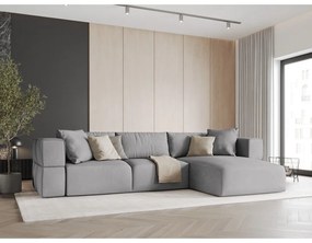 Divano angolare grigio chiaro, angolo destro Esther - Milo Casa