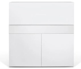 Tavolo da lavoro con piano bianco 110x42 cm Focus - TemaHome