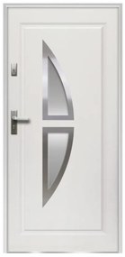 Porta d'ingresso Apertura verso destra H.207 x l.100 cm in Acciaio smaltato e Inox Bianco - COVAS