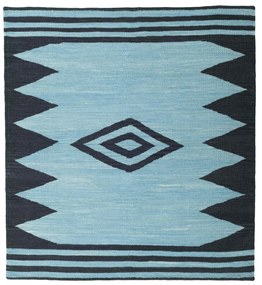 Kilim Tappeto persiano 120 x 110 Blu (Iran) Tessuto A Mano