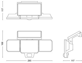 Philips -  LED Solare muro per riflettore con sensore NYSIL 3xLED/8,7W/3,7V IP65