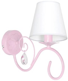 Applique per bambini LAURA 1xE14/60W/230V rosa chiaro