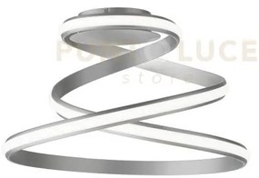 Plafoniera vuelta a led silver led 3000k 1850lm 37w