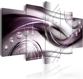 Quadro Violet Glow  Colore Grigio, Dimensioni e Misure 100x50