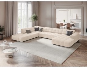 Divano angolare crema (angolo sinistro/"U") Chicago - Cosmopolitan Design