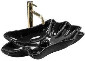 Lavabo da appoggio REA Sea Black + Tappo Click-Clack