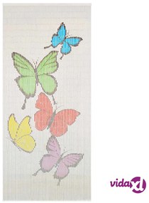 vidaXL Tenda Antimosche per Porte in Bambù 90x200 cm