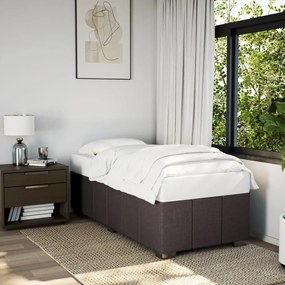 Giroletto Senza Materasso Marrone Scuro 90x190 Cm Tessuto /