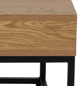 Tavolino da salotto colore naturale scuro con piano effetto rovere 80x80 cm Willford – Actona