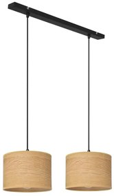 Lampadario a sospensione con filo ALBA 2xE27/15W/230V marrone/nero