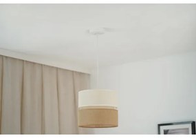 Brilagi - Lampadario a cavo ROYAL YUTE 1xE27/15W/230V Ø 25 cm beige crema