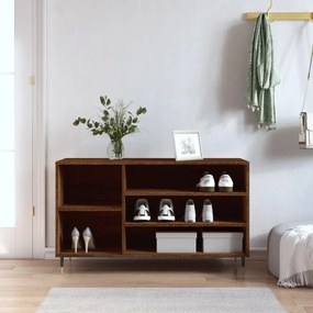 Scarpiera Rovere Marrone 102x36x60 Cm İn Legno Multistrato /
