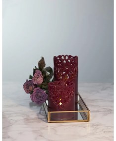 Candela LED a cera rossa, altezza 10 cm Clary - Star Trading