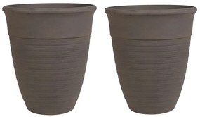 Set di 2 vasi per piante marrone ⌀ 43 cm KATALIMA Beliani