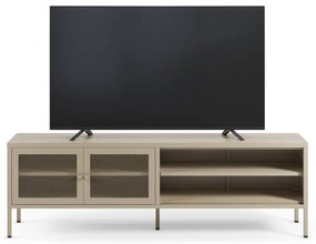 Mobile TV color crema in metallo 160x50x35 cm Fayna – Marckeric