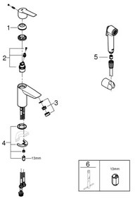 GROHE 231232433 - Miscelatore lavabo START DN 15, misura S, nero