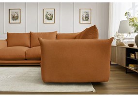Divano angolare arancione Ernest – Bobochic Paris