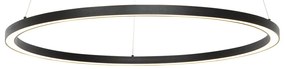 Lampada a sospensione intelligente nera 80 cm incl. LED e RGBW - Girello