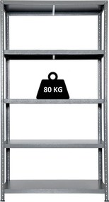 Scaffale in Metallo 5 Ripiani 100x40x187 cm  Ettore Antracite...