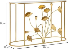 Consolle color oro 40x120 cm Flow - Mauro Ferretti