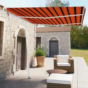 Tenda Da Sole Automatica Autoportante 350x250cm Arancio Marrone /