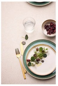 Piatto da dolce bianco/verde in gres ø 21 cm Gastro White/Green – Bitz