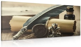 Stampa su tela – Penna storica e pergamena