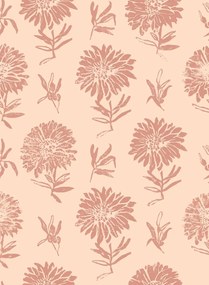 Coordonne Carta da parati Parterre - Rosa