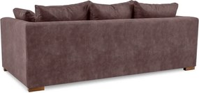 Divano in similpelle marrone scuro 225 cm Hamburg - Scandic