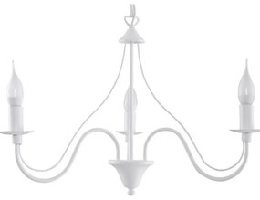 Lampadario a sospensione con catena MINERWA 3 3xE14/40W/230V bianco
