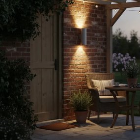 Ideal Lux - Lampada da parete per esterni GUN 1xE27/60W/230V 31 cm IP54 grigia