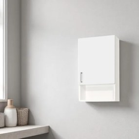Pensile sospeso con vano a giorno e anta DX 43x22 Bianco
