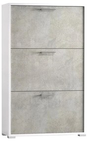 Scarpiera doppia profondità 3 ante doppia profondità L 67 x H 112 x P 28 cm 18 paia, grigio