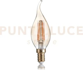 Lampadina candela ambra attacco e14 4 w 400 lm 2200 k in vetro ø 35...