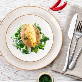 Set di piatti color crema in ceramica 4 pz ø 27 cm Statek – Orion