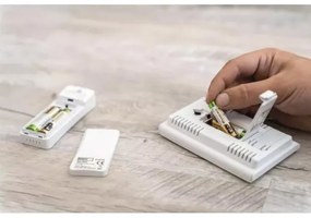Stazione meteo wireless con sveglia 2xAAA bianco