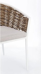 Sedia da esterno bianca in metallo Maribela – Bizzotto