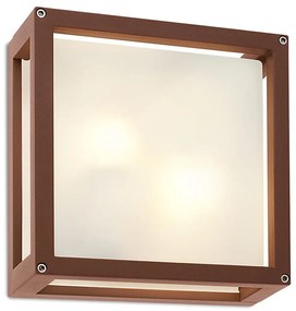 Redo 9893 - Applique da esterno BRICK 2xE27/42W/230V IP54 marrone