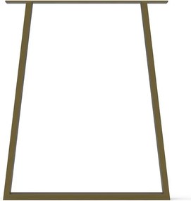 Gamba per mobili STEELMI TRAPEZIO in acciaio verniciato bronzo opaco L 60 x P 8 x H 71 cm