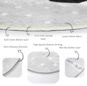 Tappeto per bambini grigio chiaro ø 80 cm Comfort - Mila Home