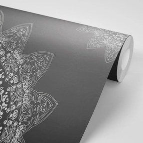 Carta da parati autoadesiva – Elementi moderni di Mandala in bianco e nero