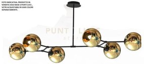 Sara-6 n lampada a soffitto 6 luci solo struttura nero opaco senza ...