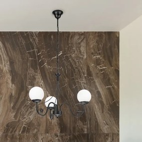 Brilagi - LED Lampadario a sospensione con catena COTTAGE 3xG9/40W/230V nero/bianco