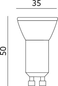 LED lampadina GU10-MR11/4W/230V 6000K