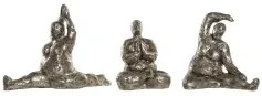 Statua Decorativa DKD Home Decor 11 x 22,5 x 17 cm Dorato Yoga (3 Unità)