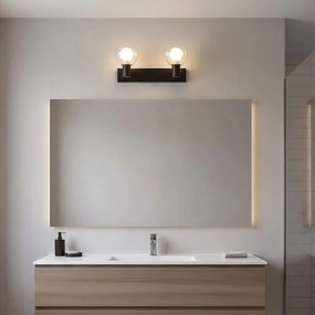 Applique da bagno POLA 2xG9/5W/230V IP44 nero/trasparente