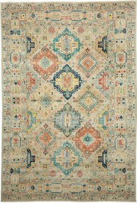 Samarkand Tappeto 200x300 Grigio (Pakistan) Annodato A Mano
