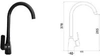 Miscelatore termostatico canna alta lavabo Cromo con Leva monocomando mod. Alma