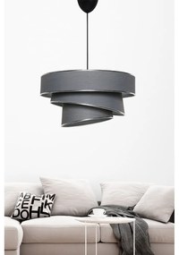 Lampadario color antracite/argentato con paralume in tessuto ø 40 cm Couper – Opviq lights