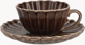 Set di 6 tazzine da caffè con piattino Lotus